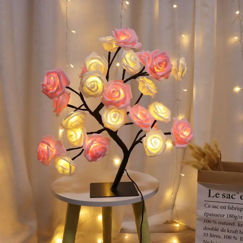 RoséGlow LED Rose Tree Lamp