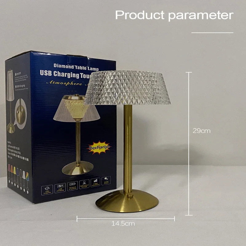 LumiCrystal Touch Table Lamp