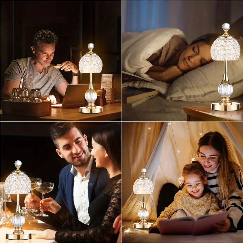 Crystal Halo Touch Lamp