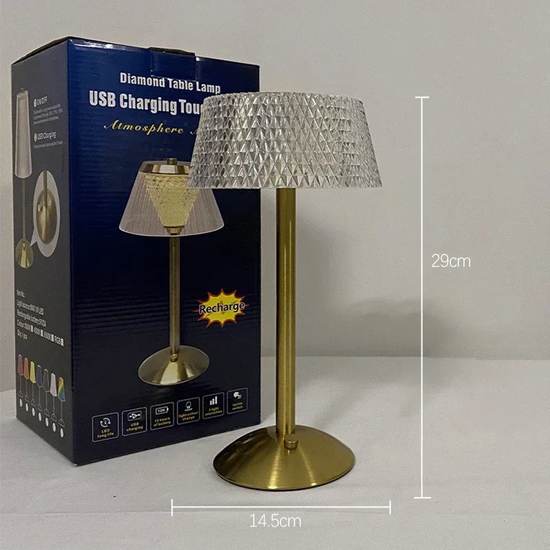 LumiCrystal Touch Table Lamp