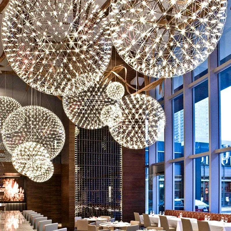 Spark Chandelier – Firework-Inspired LED Ceiling Light