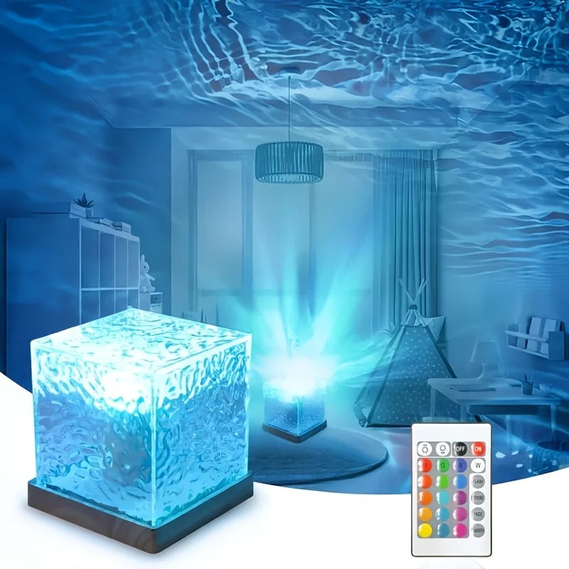 CrystalWave Aurora Cube Lamp