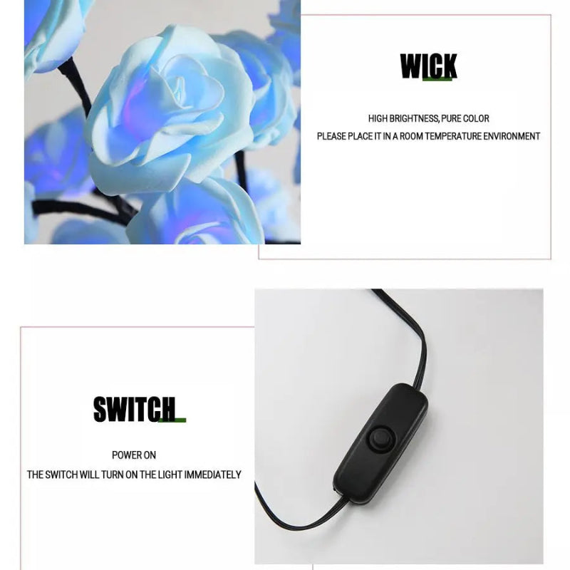 RoséGlow LED Rose Tree Lamp