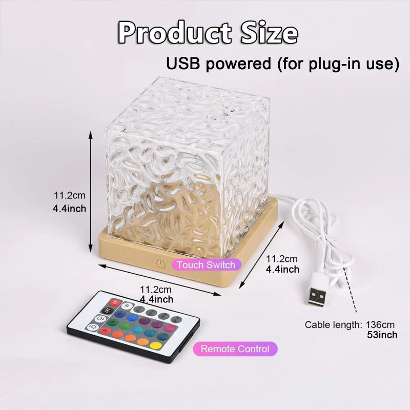 CrystalWave Aurora Cube Lamp