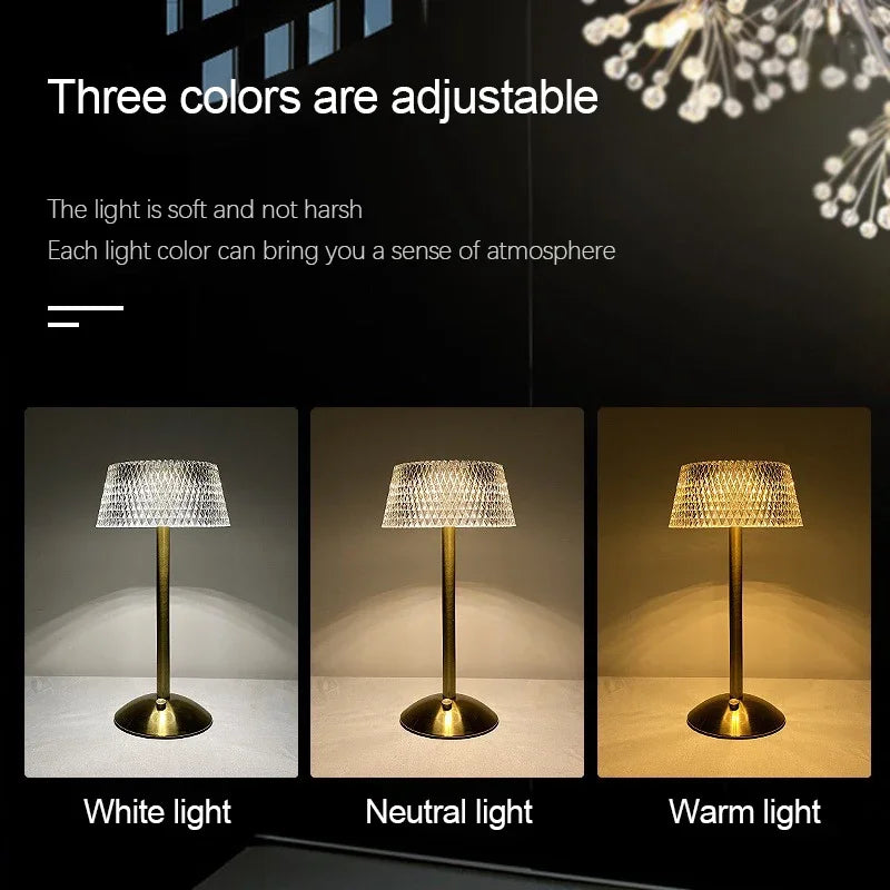 LumiCrystal Touch Table Lamp