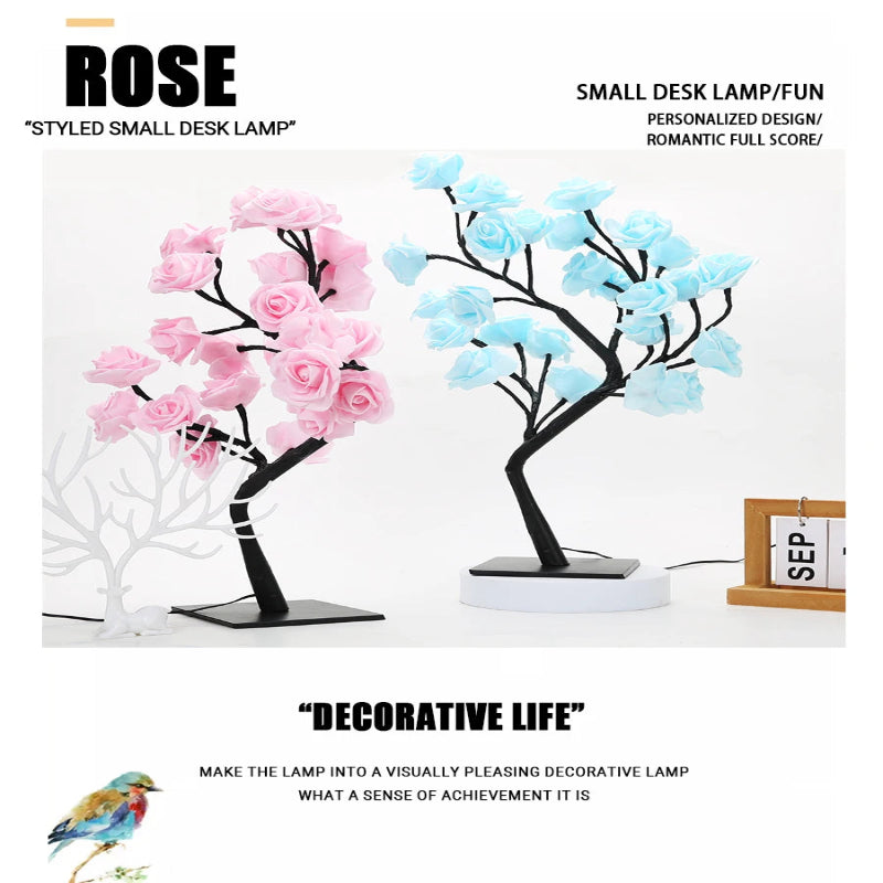 RoséGlow LED Rose Tree Lamp