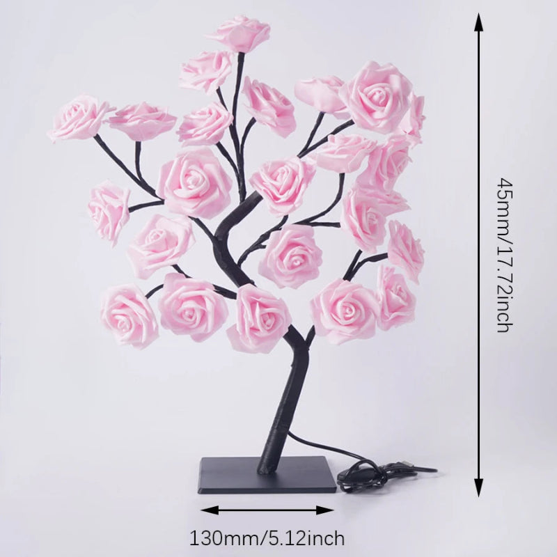 RoséGlow LED Rose Tree Lamp