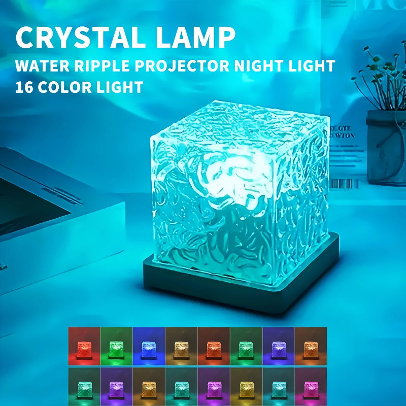 CrystalWave Aurora Cube Lamp