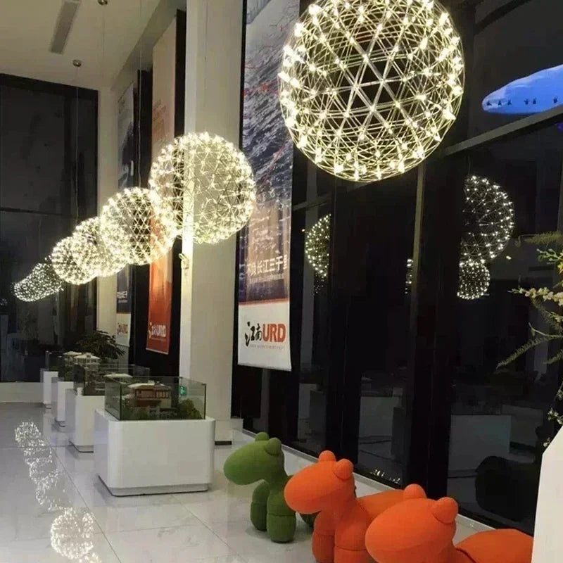 Spark Chandelier – Firework-Inspired LED Ceiling Light