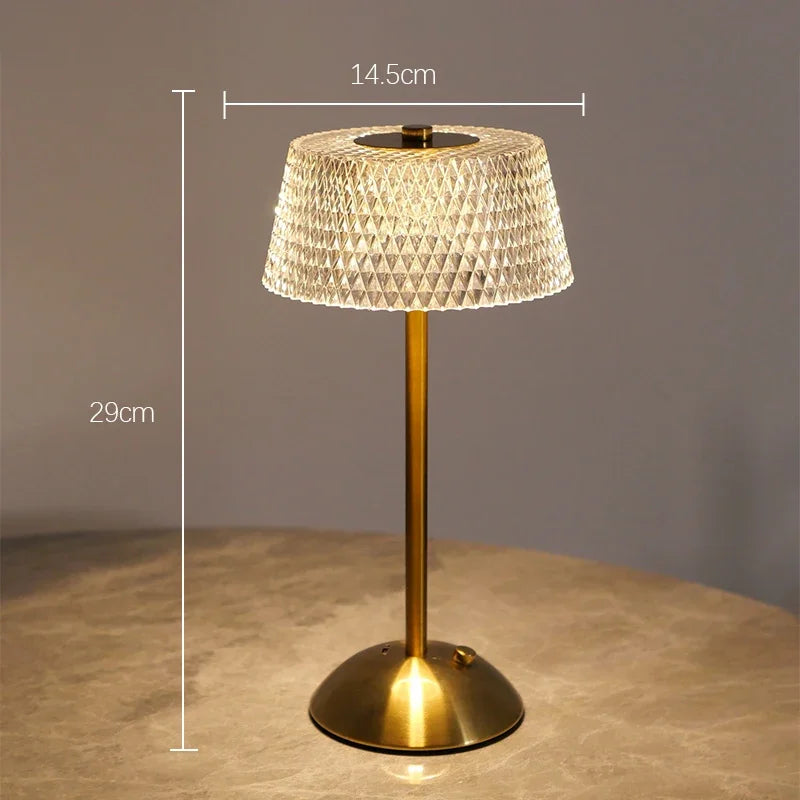 LumiCrystal Touch Table Lamp