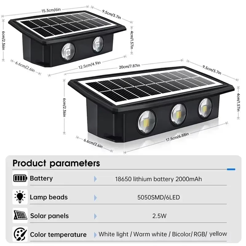 Solar Up & Down LED Wall Light