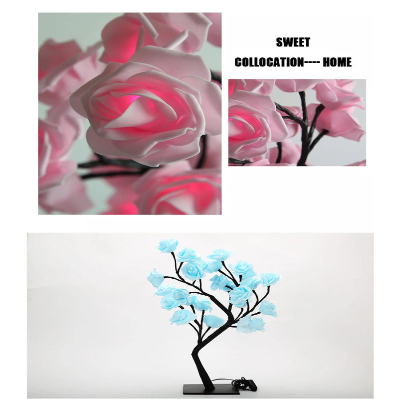 RoséGlow LED Rose Tree Lamp