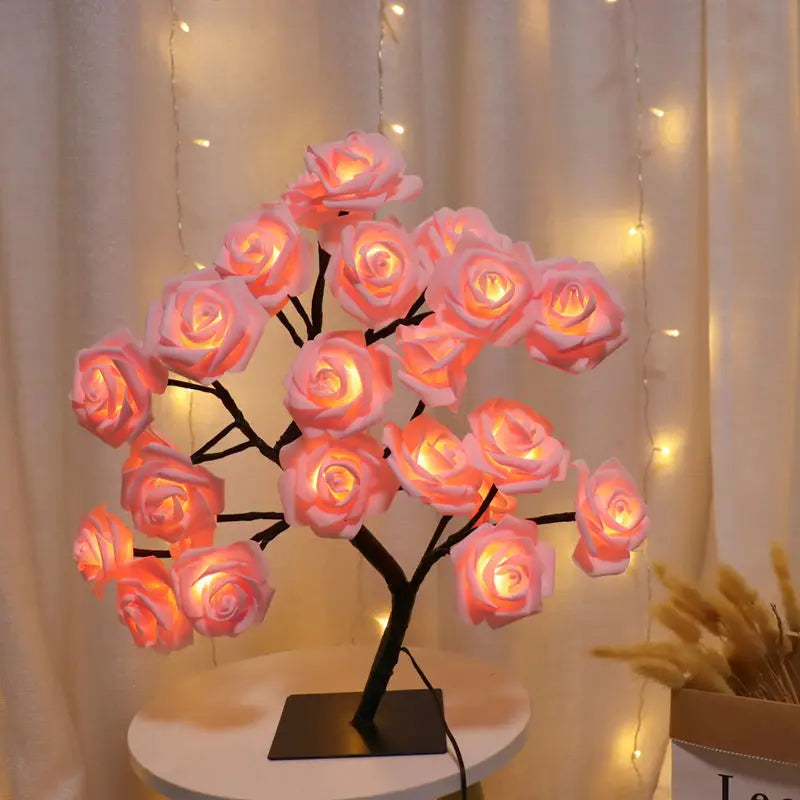 RoséGlow LED Rose Tree Lamp