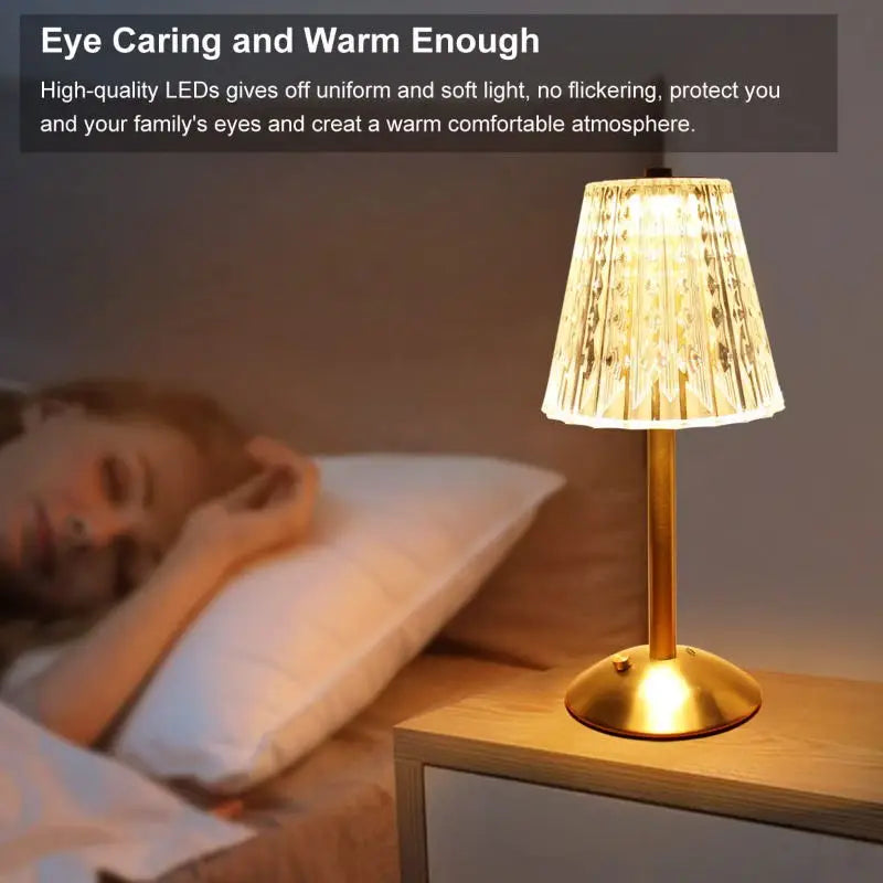 Crystal Aura Touch Lamp