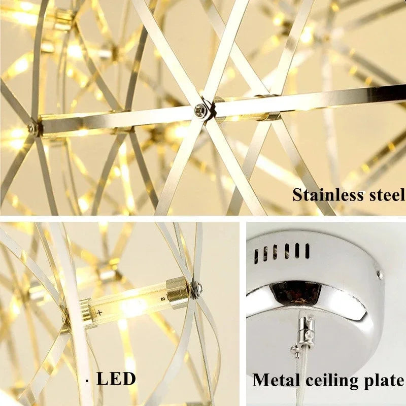 Spark Chandelier – Firework-Inspired LED Ceiling Light