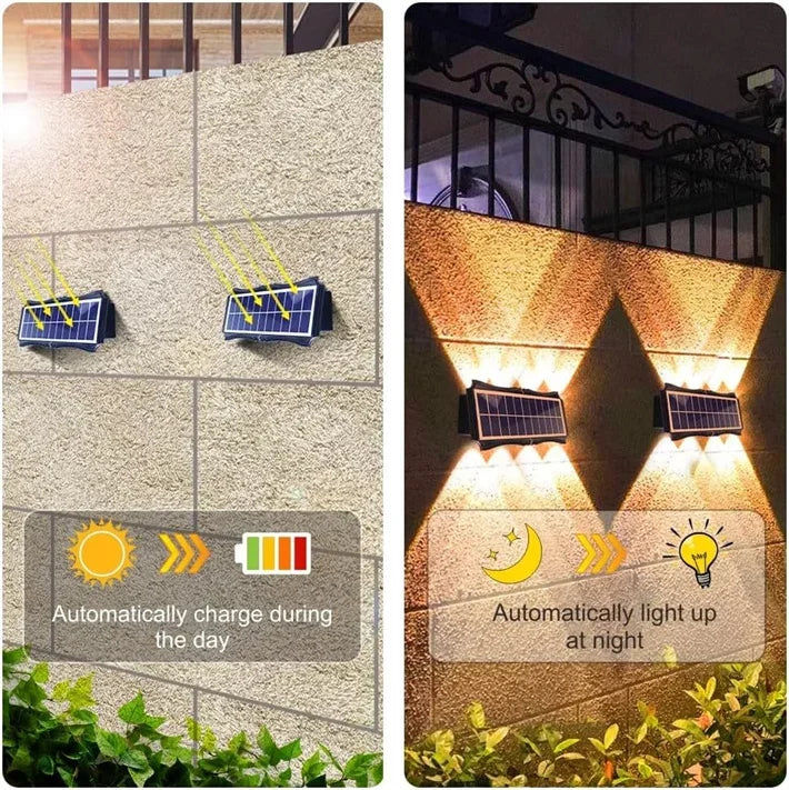 Solar Up & Down LED Wall Light