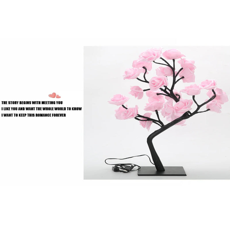 RoséGlow LED Rose Tree Lamp