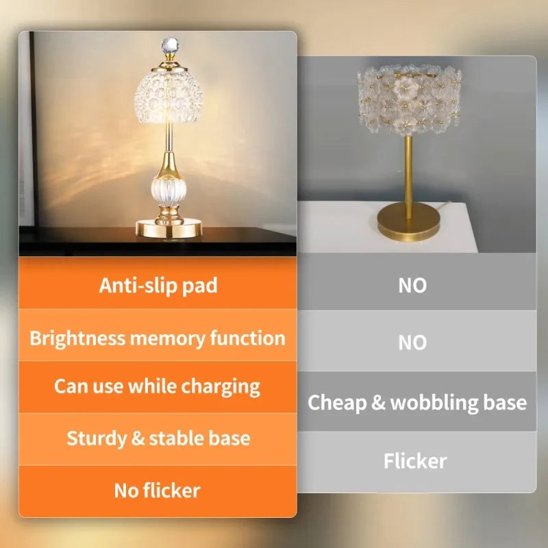 Crystal Halo Touch Lamp