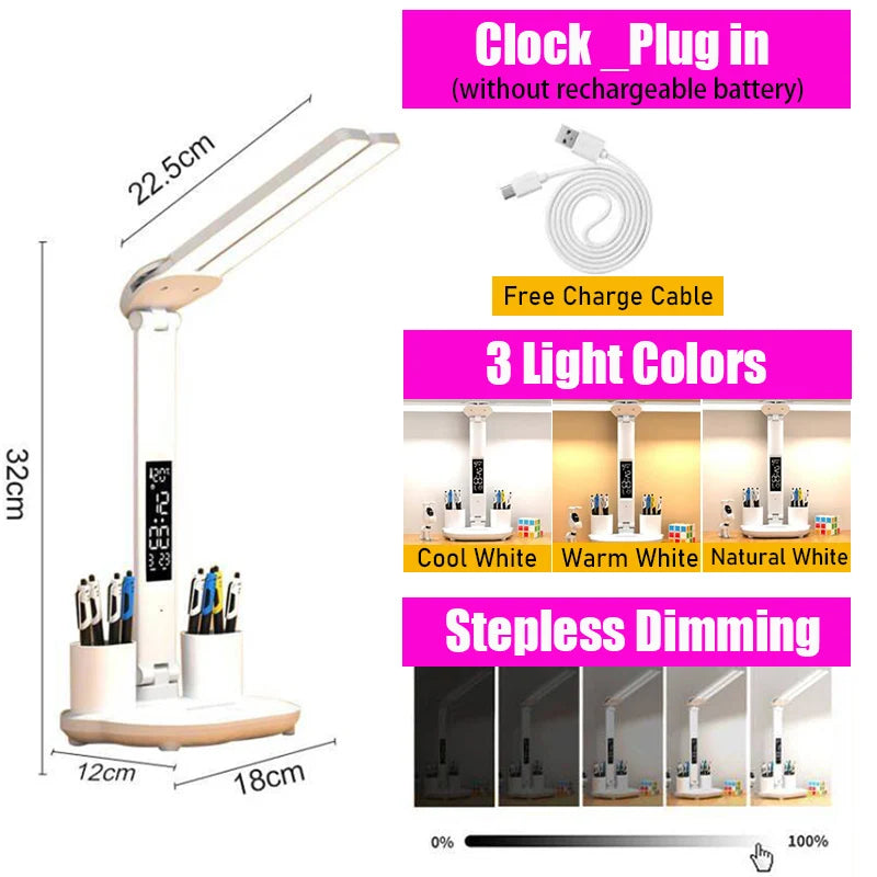 LumiChrono Dual Desk Lamp