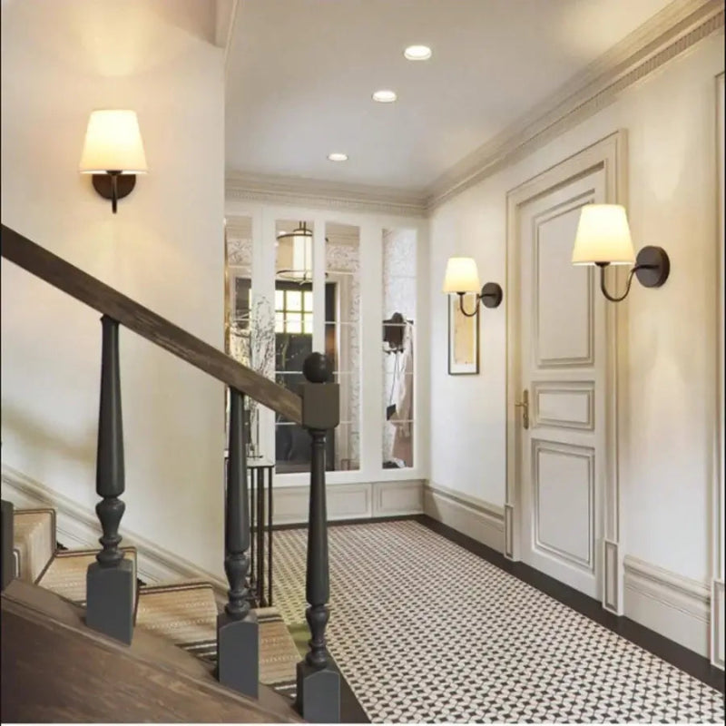 Modern Smart Fabric Wall Light with Stylish Shade