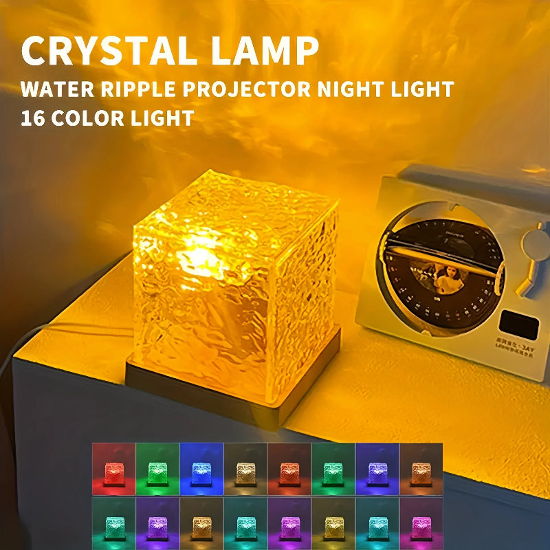 CrystalWave Aurora Cube Lamp