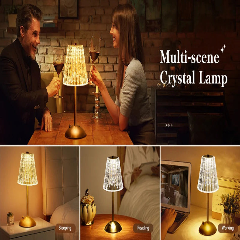 Crystal Aura Touch Lamp